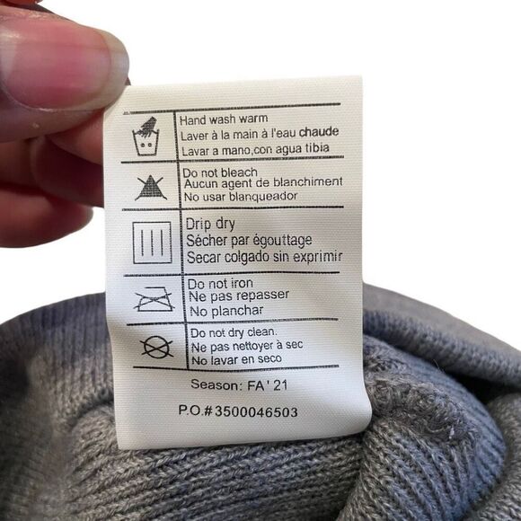 Carhartt Mens Rib Knit Beanie OS Gray Acrylic Gorpcore Stretchy Outdoors Active - Picture 4 of 5